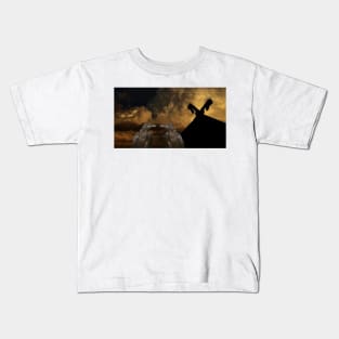 Viking Hall with Huginn and Muninn Kids T-Shirt